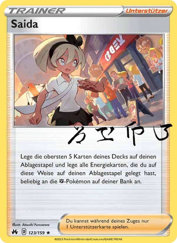 Saida — Zenit der Könige 123 German Pokémon card