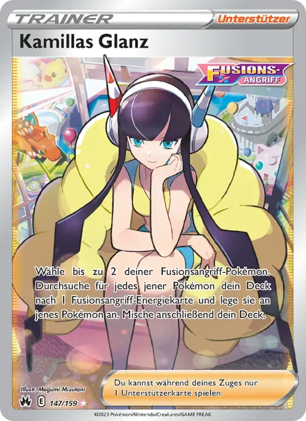 Kamillas Glanz — Zenit der Könige 147 German Pokémon card