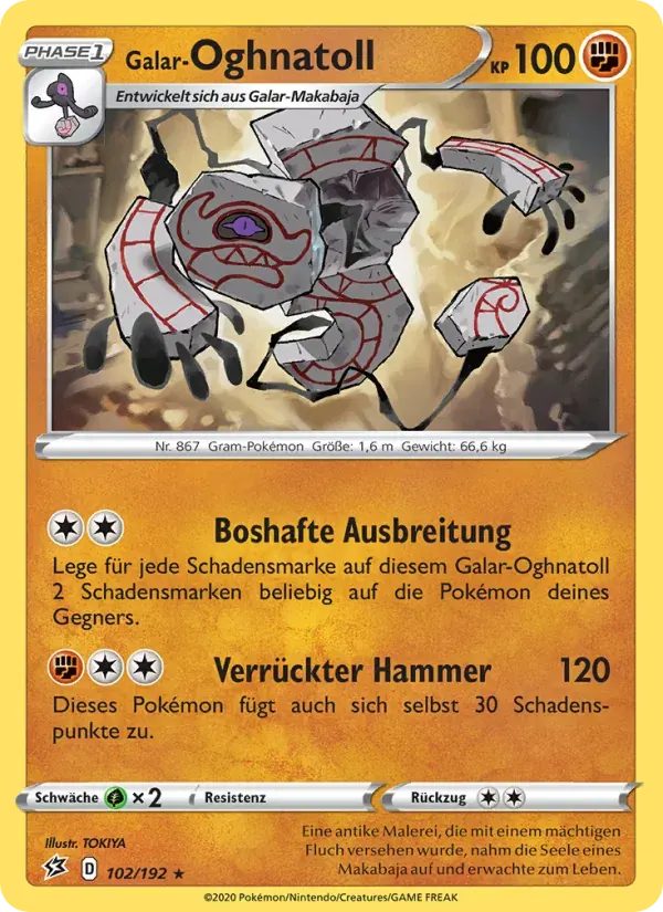 Galar-Oghnatoll — Clash der Rebellen 102 German Pokémon card