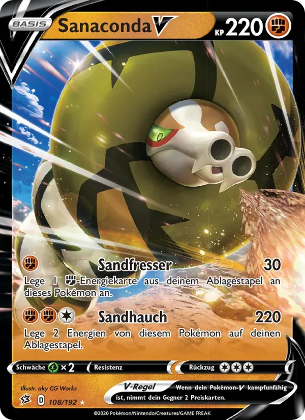 Sanaconda V — Clash der Rebellen 108 German Pokémon card