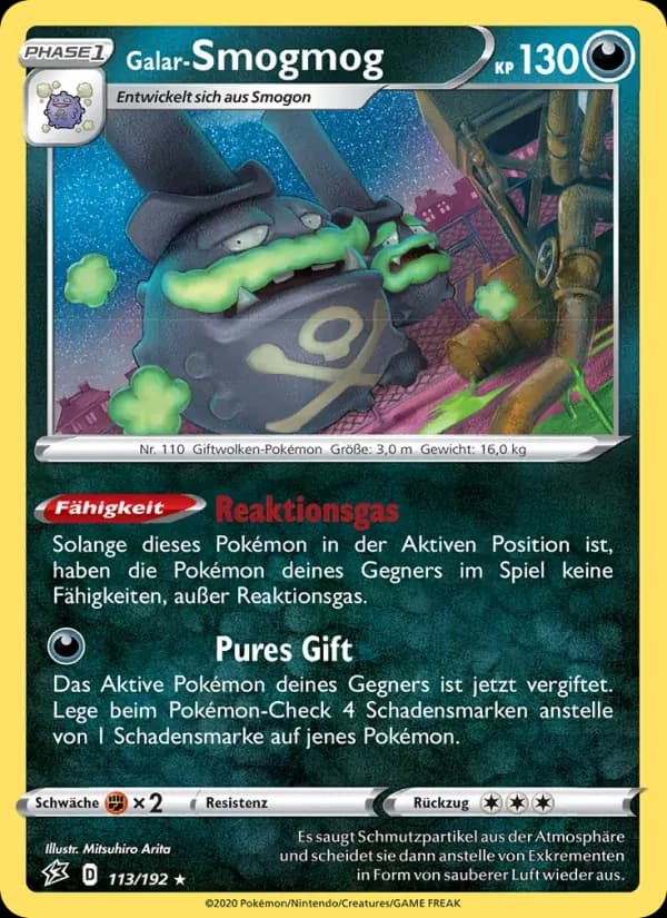 Galar-Smogmog — Clash der Rebellen 113 German Pokémon card
