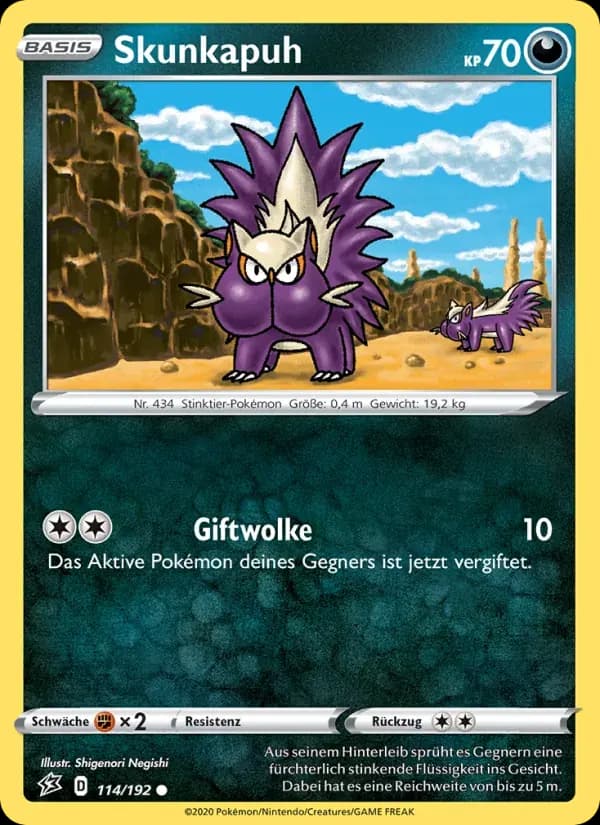 Skunkapuh — Clash der Rebellen 114 German Pokémon card
