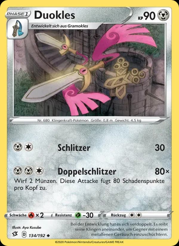 Duokles — Clash der Rebellen 134 German Pokémon card