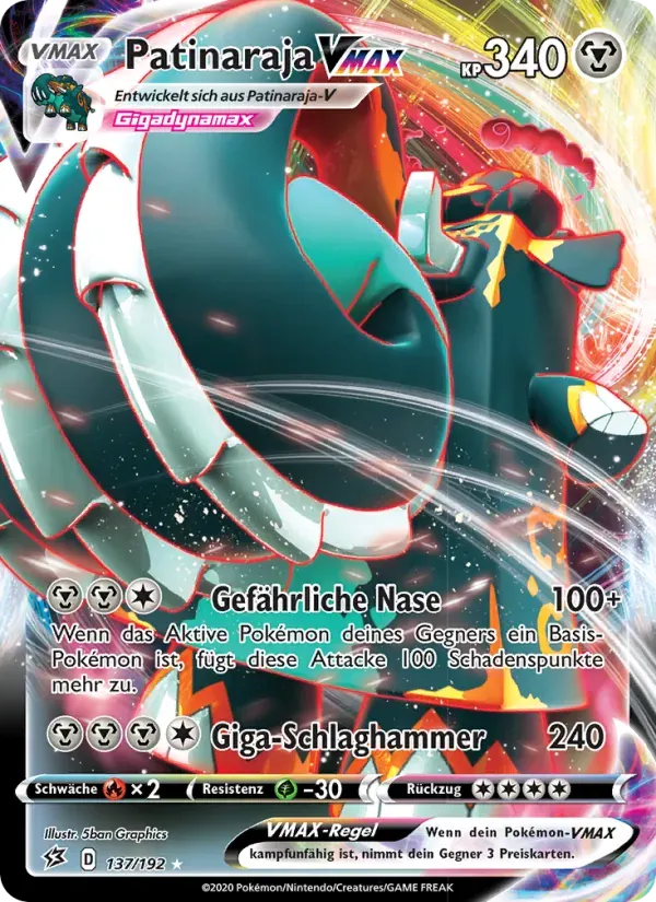 Patinaraja VMAX — Clash der Rebellen 137 German Pokémon card
