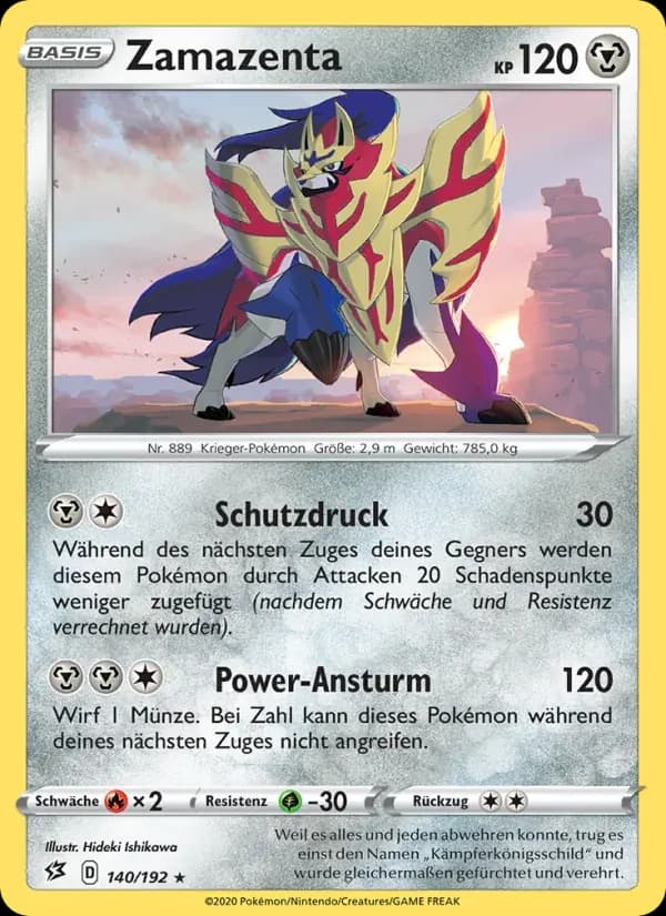 Zamazenta — Clash der Rebellen 140 German Pokémon card