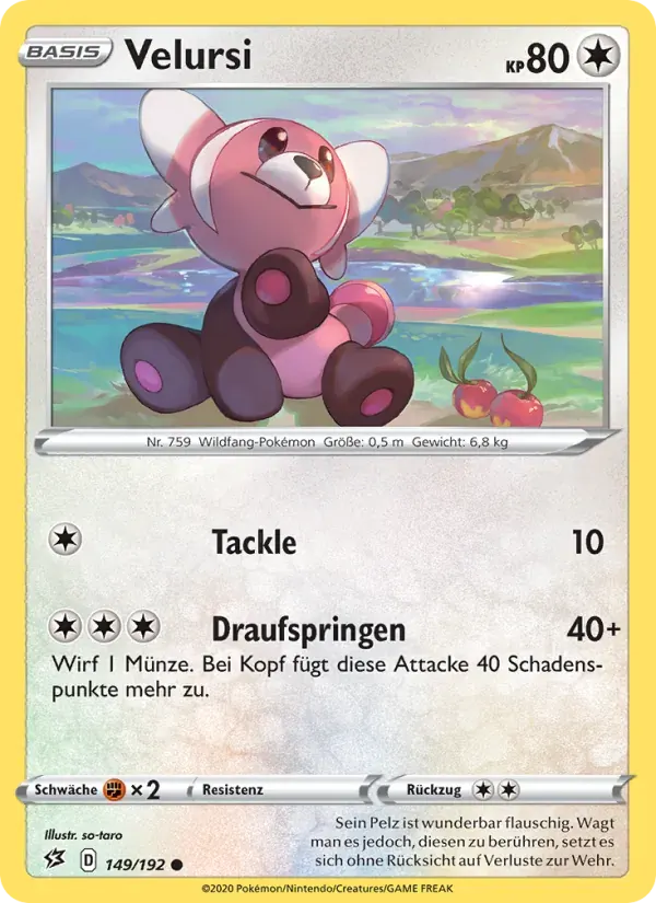 Velursi — Clash der Rebellen 149 German Pokémon card