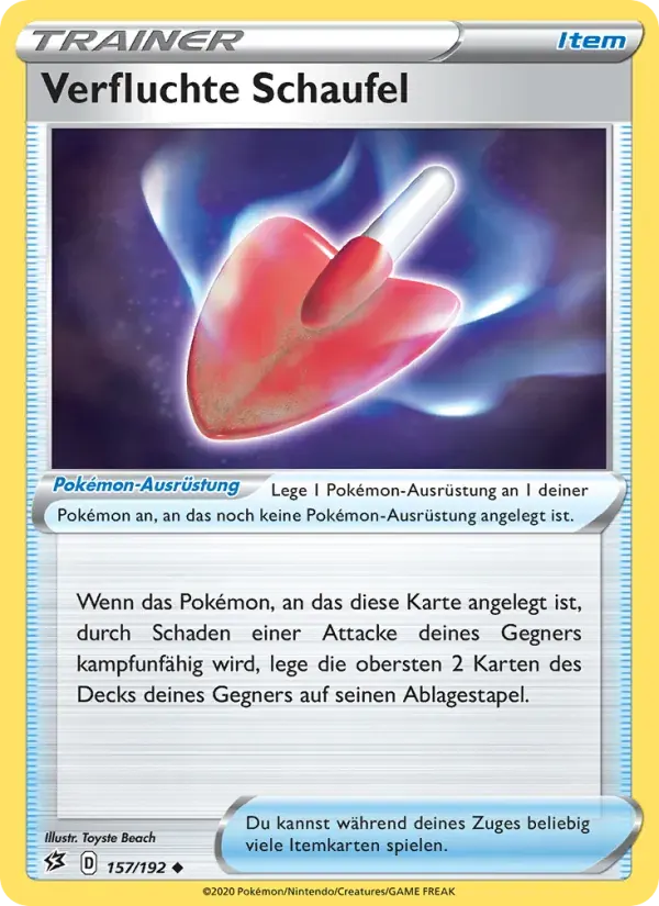 Verfluchte Schaufel — Clash der Rebellen 157 German Pokémon card
