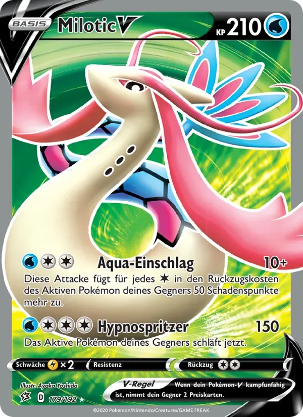 Milotic V — Clash der Rebellen 179 German Pokémon card