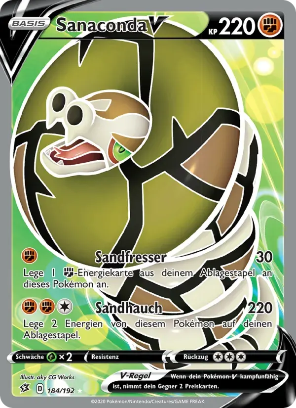 Sanaconda V — Clash der Rebellen 184 German Pokémon card