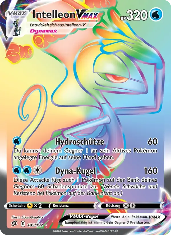 Intelleon VMAX — Clash der Rebellen 195 German Pokémon card