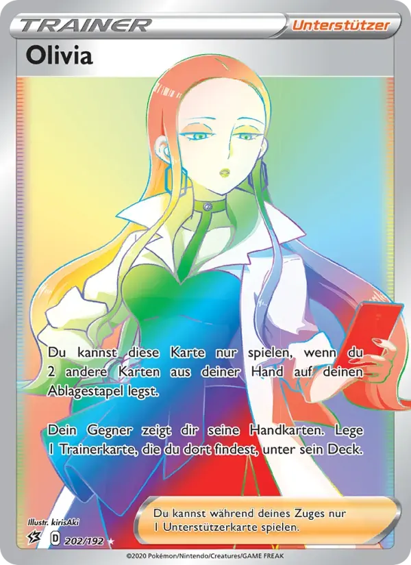Olivia — Clash der Rebellen 202 German Pokémon card