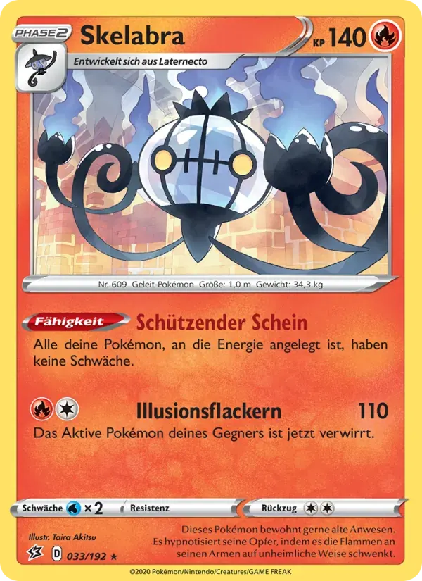 Skelabra — Clash der Rebellen 33 German Pokémon card