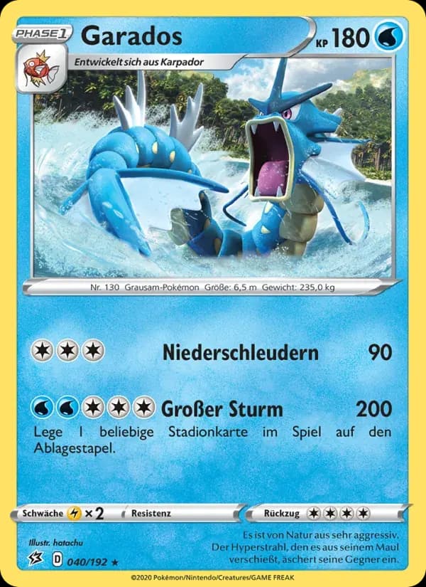Garados — Clash der Rebellen 40 German Pokémon card