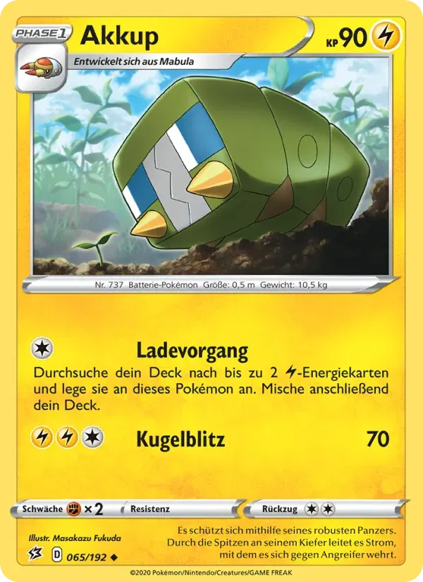 Akkup — Clash der Rebellen 65 German Pokémon card