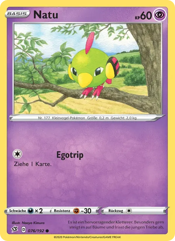 Natu — Clash der Rebellen 76 German Pokémon card