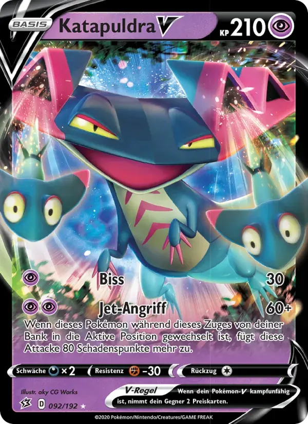 Katapuldra V — Clash der Rebellen 92 German Pokémon card