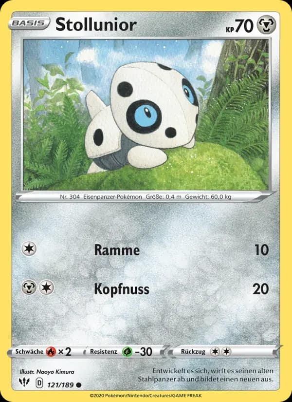 Stollunior — Flammende Finsternis 121 German Pokémon card