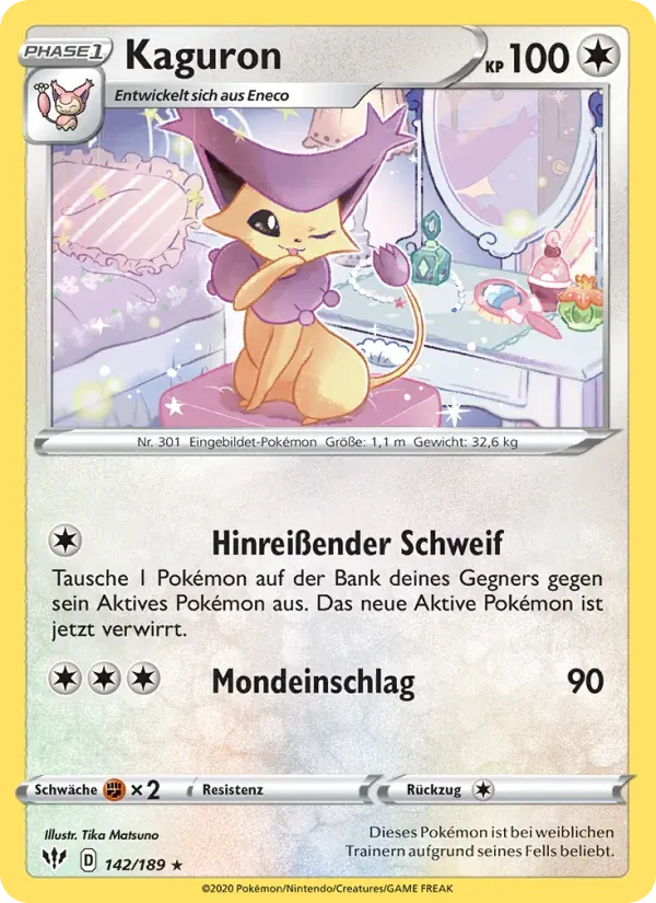Enekoro — Flammende Finsternis 142 German Pokémon card