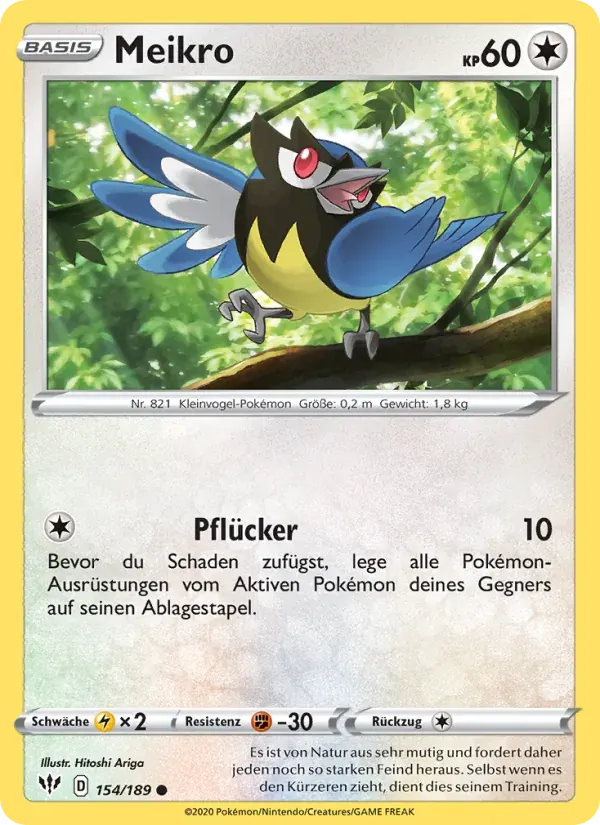 Meikro — Flammende Finsternis 154 German Pokémon card