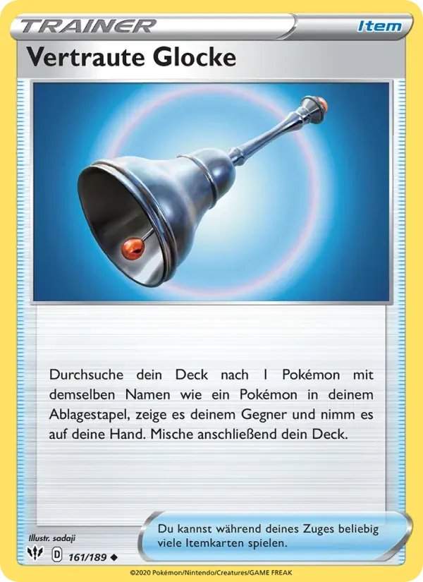Vertraute Glocke — Flammende Finsternis 161 German Pokémon card