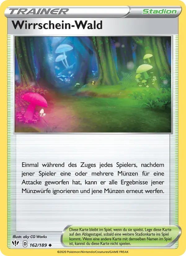 Wirrschein-Wald — Flammende Finsternis 162 German Pokémon card