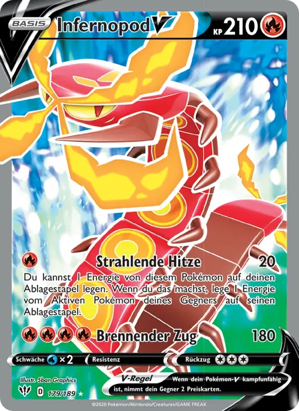 Infernopod V — Flammende Finsternis 179 German Pokémon card