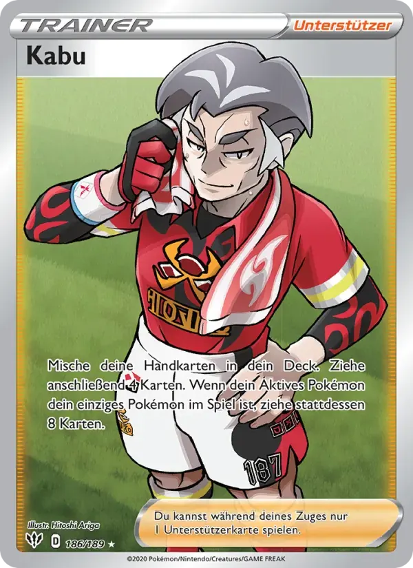 Kabu — Flammende Finsternis 186 German Pokémon card
