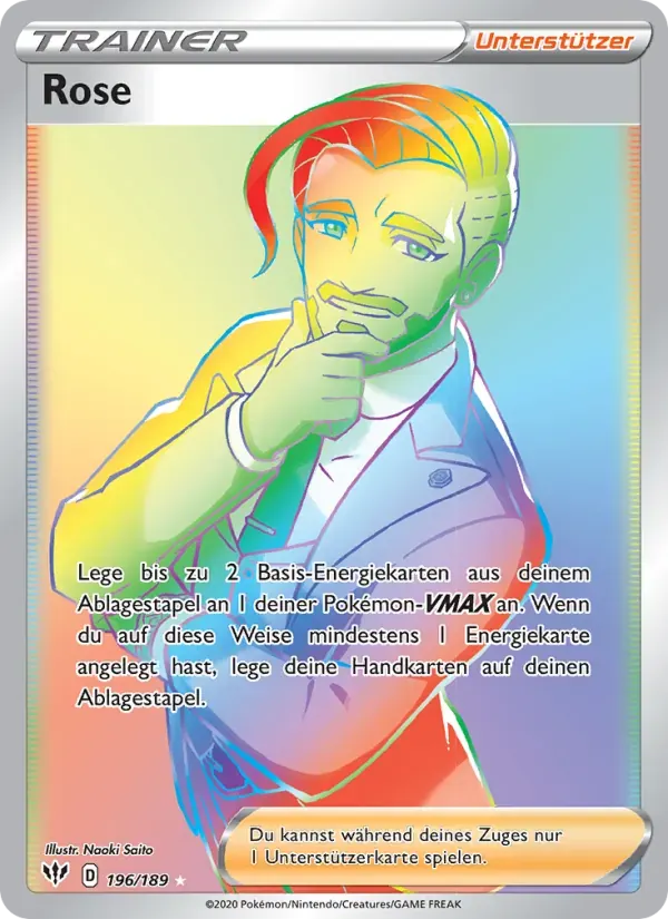 Rose — Flammende Finsternis 196 German Pokémon card
