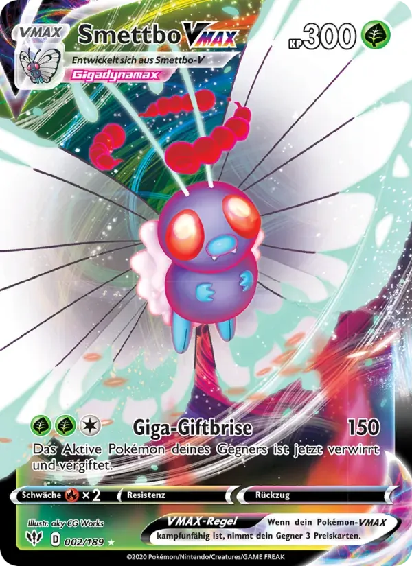 Smettbo VMAX — Flammende Finsternis 2 German Pokémon card