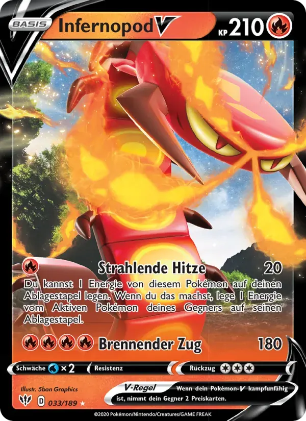 Infernopod V — Flammende Finsternis 33 German Pokémon card