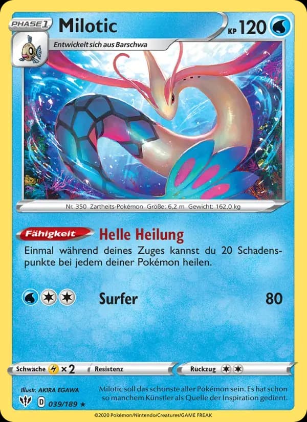 Milotic — Flammende Finsternis 39 German Pokémon card