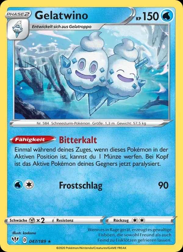 Gelatwino — Flammende Finsternis 47 German Pokémon card