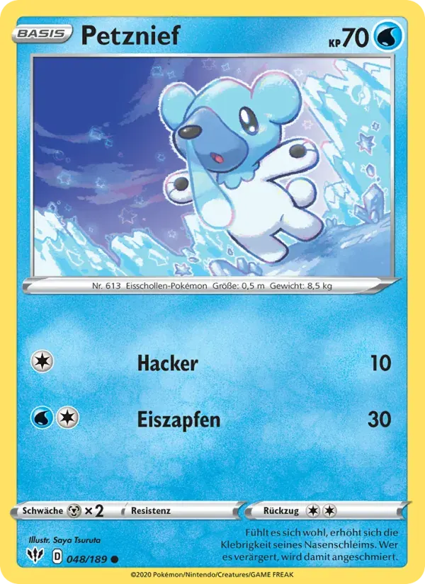 Petznief — Flammende Finsternis 48 German Pokémon card