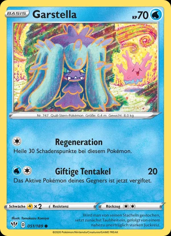 Garstella — Flammende Finsternis 51 German Pokémon card
