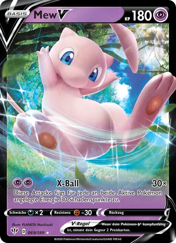 Mew V — Flammende Finsternis 69 German Pokémon card