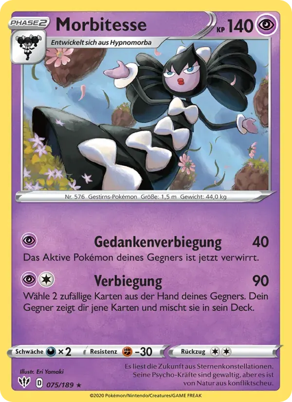 Morbitesse — Flammende Finsternis 75 German Pokémon card