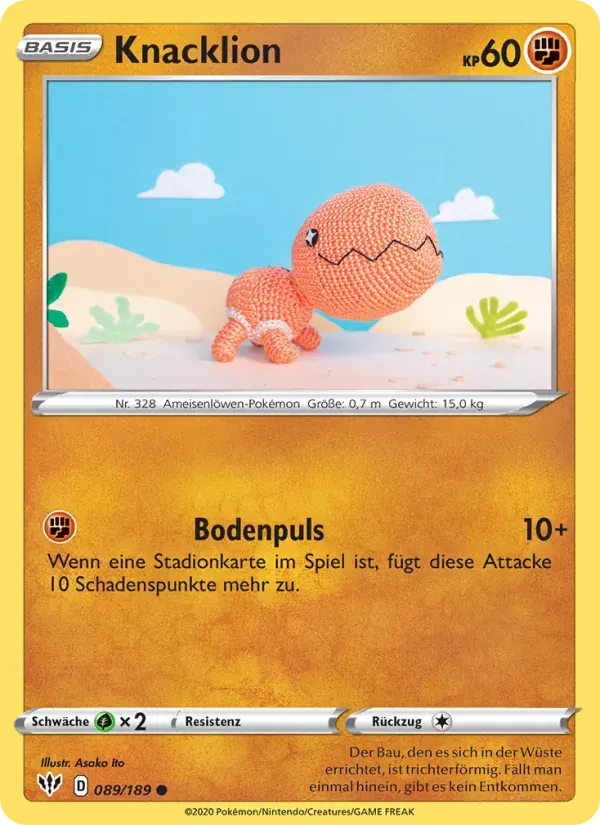 Knacklion — Flammende Finsternis 89 German Pokémon card