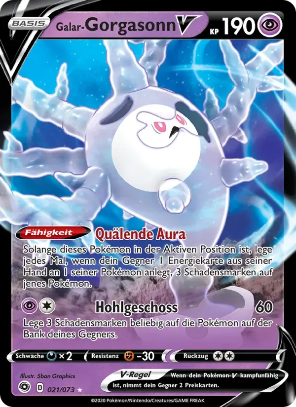 Galar-Gorgasonn V — Weg des Champs 21 German Pokémon card
