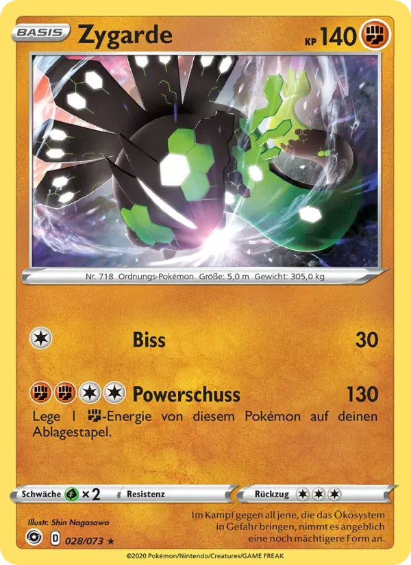 Zygarde — Weg des Champs 28 German Pokémon card