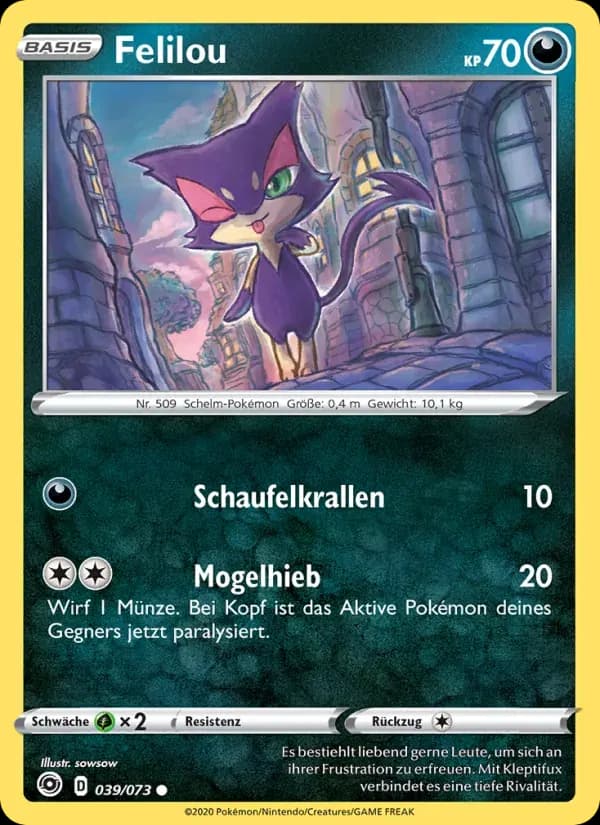 Felilou — Weg des Champs 39 German Pokémon card