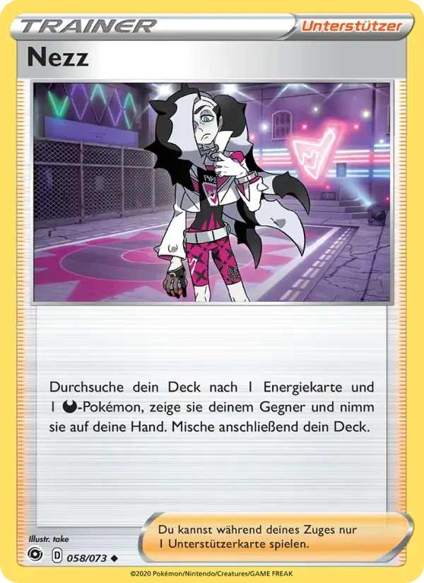 Nezz — Weg des Champs 58 German Pokémon card