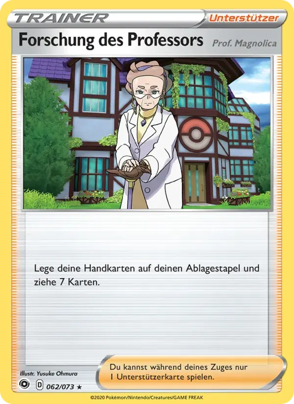 Forschung des Professors — Weg des Champs 62 German Pokémon card