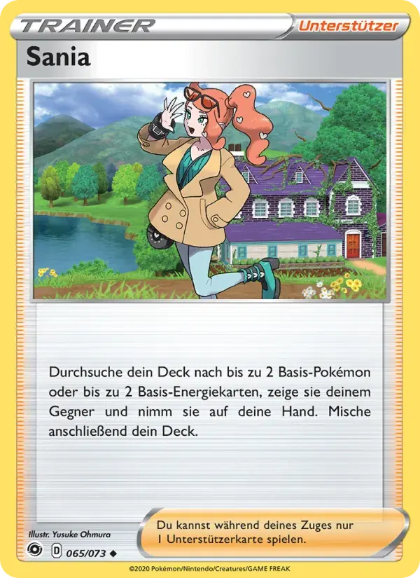 Sania — Weg des Champs 65 German Pokémon card