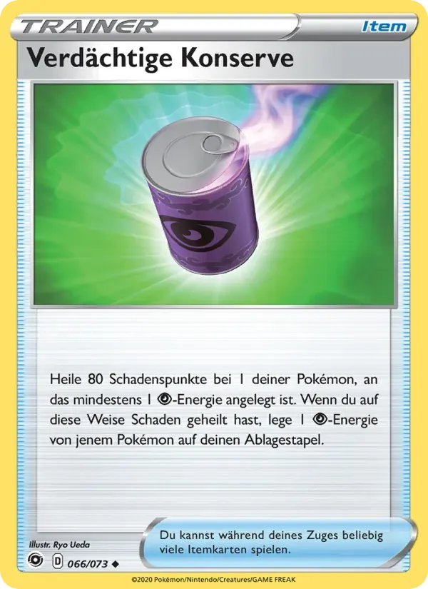 Verdächtige Konserve — Weg des Champs 66 German Pokémon card