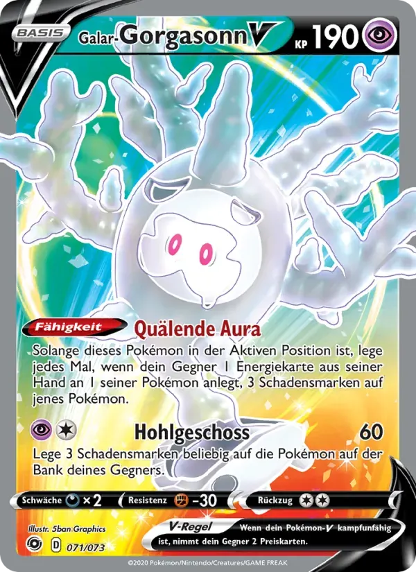 Galar-Gorgasonn V — Weg des Champs 71 German Pokémon card