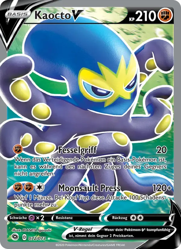 Kaocto V — Weg des Champs 72 German Pokémon card