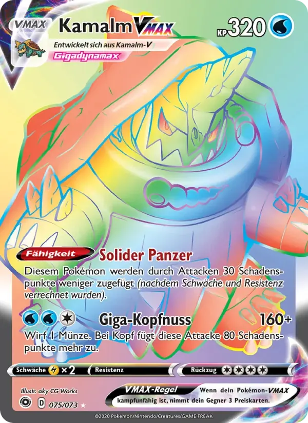 Kamalm VMAX — Weg des Champs 75 German Pokémon card