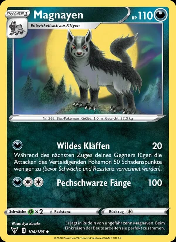 Magnayen — Farbenschock 104 German Pokémon card