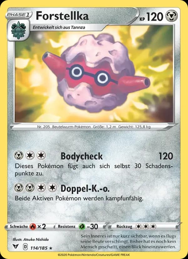 Forstellka — Farbenschock 114 German Pokémon card