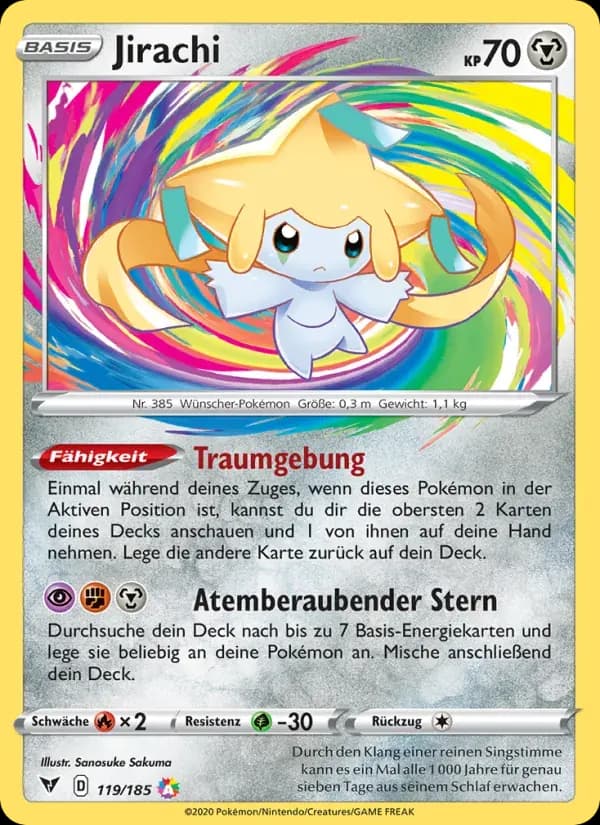 Jirachi — Farbenschock 119 German Pokémon card